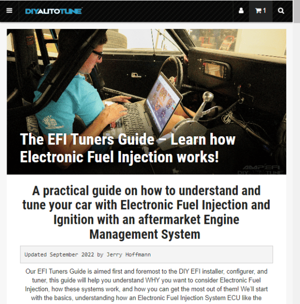The EFI Tuners Guide (screenshot of top of guide)